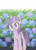 Size: 800x1119 | Tagged: safe, artist:tyuubatu, derpibooru import, twilight sparkle, flower, hydrangea, solo