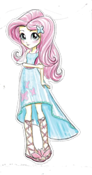 Size: 540x1024 | Tagged: safe, artist:php77, editor:php77, fluttershy, better together, equestria girls, clothes, dress, eqg promo pose set, simple background, solo, transparent background