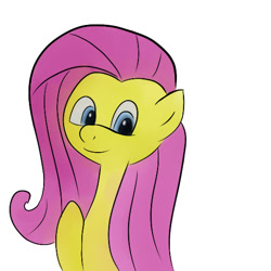 Size: 512x512 | Tagged: safe, artist:sergflutter, fluttershy, pegasus, pony, simple background, smiling, solo