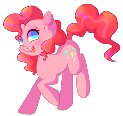 Size: 1024x960 | Tagged: safe, artist:mad-scientist-kitten, pinkie pie, earth pony, pony, cute, diapinkes, female, mare, no pupils, open mouth, simple background, smiling, solo, transparent background