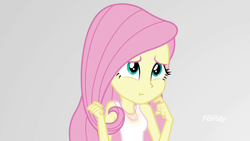 Size: 1280x720 | Tagged: safe, screencap, fluttershy, equestria girls, mirror magic, spoiler:eqg specials, female, geode of fauna, glow, mirror world, solo