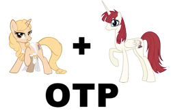 Size: 513x333 | Tagged: safe, oc, oc only, oc:fausticorn, oc:taralicious, exploitable meme, lauren faust, meta, otp, shipping, staff shipping, tara strong, tarafaust