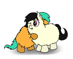 Size: 1729x1393 | Tagged: safe, artist:coalheart, fluffy pony, fluffy pony original art, hug, simple background