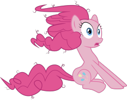 Size: 3847x3030 | Tagged: safe, artist:br-david, pinkie pie, earth pony, pony, a friend in deed, female, mare, messy mane, shocked, simple background, sitting, solo, transparent background, vector