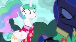 Size: 1920x1080 | Tagged: safe, screencap, princess celestia, princess luna, alicorn, pony, between dark and dawn