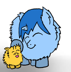 Size: 763x769 | Tagged: safe, artist:coalheart, fluffy pony, fluffy pony foal, fluffy pony mother, fluffy pony original art