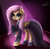 Size: 1024x997 | Tagged: safe, artist:hoodiefoxy, fluttershy, pegasus, pony, fake it 'til you make it, clothes, dress, ear piercing, earring, eyeshadow, female, fluttergoth, jewelry, makeup, piercing, solo