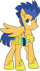 Size: 673x1194 | Tagged: safe, artist:icey-wicey-1517, artist:nightpaint12, color edit, edit, flash sentry, pegasus, pony, collaboration, armor, colored, hoof shoes, male, raised hoof, simple background, solo, stallion, transparent background