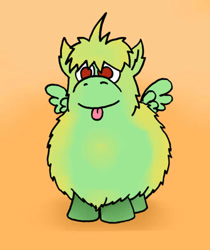 Size: 500x596 | Tagged: safe, artist:coalheart, fluffy pony, fluffy pony original art, solo, tongue out