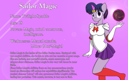 Size: 1280x800 | Tagged: safe, artist:sailormod, derpibooru import, twilight sparkle, anthro, bio, sailor magic, sailor ponies, solo