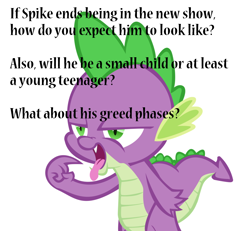 Size: 900x831 | Tagged: safe, spike, dragon, equestria girls drama, male, meta, text