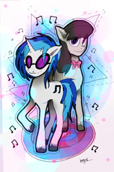 Size: 520x788 | Tagged: safe, artist:mariogamesandenemies, dj pon-3, octavia melody, vinyl scratch, earth pony, pony, backwards cutie mark