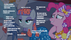 Size: 1919x1074 | Tagged: safe, edit, edited screencap, screencap, maud pie, pinkie pie, earth pony, pony, make new friends but keep discord, i wish i was at home, party