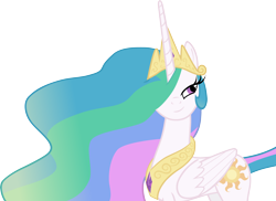 Size: 4410x3211 | Tagged: safe, artist:perinigricon, princess celestia, alicorn, pony, bedroom eyes, crown, female, jewelry, mare, regalia, simple background, solo, stupid sexy celestia, transparent background, vector