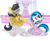 Size: 580x478 | Tagged: safe, artist:avchonline, dj pon-3, octavia melody, vinyl scratch, earth pony, pony, semi-anthro, ballerina, ballet, ballet slippers, bipedal, canterlot royal ballet academy, clothes, dancing, eyes closed, hair accessory, skirt, tutu