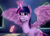 Size: 2750x2000 | Tagged: safe, artist:wolfyv, derpibooru import, twilight sparkle, twilight sparkle (alicorn), alicorn, pony, dear princess celestia, fluffy, glowing horn, letter, magic, night, quill, scroll, smiling, solo, spread wings, telekinesis