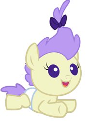 Size: 1504x2024 | Tagged: safe, artist:3d4d, cream puff, pony, baby, baby pony, diaper, filly, foal, simple background, solo, white background