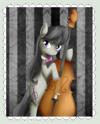 Size: 862x1060 | Tagged: safe, artist:haruliina, octavia melody, earth pony, pony, cello, musical instrument, solo