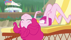 Size: 1280x720 | Tagged: safe, screencap, pinkie pie, better together, equestria girls, friendship math, barefoot, clothes, feet, hungry, solo, swimsuit