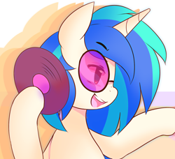 Size: 1280x1169 | Tagged: safe, artist:pekou, dj pon-3, vinyl scratch, pony, unicorn, female, juxtaposition bait, mare, open mouth, solo