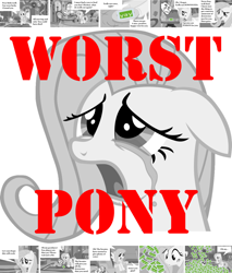 Size: 3072x3600 | Tagged: safe, artist:kanrabat, derpibooru import, edit, edited screencap, screencap, fluttershy, pegasus, pony, troll, a bird in the hoof, hurricane fluttershy, bait and switch, comic, crying, deceptive thumbnail, derpibooru, downvote bait, meta, misleading thumbnail, reverse psychology, shitposting, trollface, upvote bait, wtf