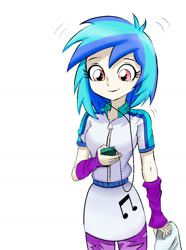 Size: 768x1034 | Tagged: safe, artist:ryou14, dj pon-3, vinyl scratch, equestria girls, missing accessory, simple background, solo