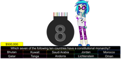 Size: 1024x503 | Tagged: safe, dj pon-3, vinyl scratch, equestria girls, boom, game show