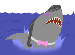 Size: 1024x745 | Tagged: safe, artist:lord-destrustor, octavia melody, shark, blame majin syeekoh, fanfic, fanfic art, fanfic cover, goddamnit syeekoh, sharkified, sharktavia, species swap, wat, water