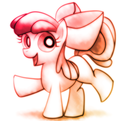 Size: 512x512 | Tagged: safe, artist:remyroez, apple bloom, earth pony, pony, female, filly, simple background, solo, white background