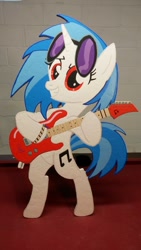 Size: 1024x1820 | Tagged: safe, artist:adog0718, dj pon-3, vinyl scratch, pony, unicorn, custom, solo, woodwork