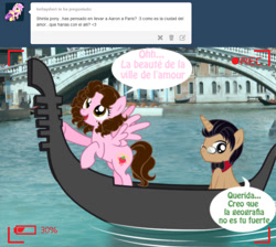 Size: 1236x1106 | Tagged: safe, artist:shinta-girl, oc, oc only, oc:shinta pony, ask, french, spanish, translated in the description, tumblr, venice