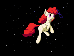 Size: 2000x1500 | Tagged: safe, artist:rankao, twist, earth pony, pony, female, filly, floating, solo, spaaaaaace, space