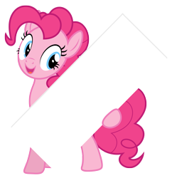 Size: 6789x7000 | Tagged: safe, artist:estories, pinkie pie, earth pony, pony, absurd resolution, sign, simple background, solo, transparent background, vector