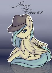 Size: 1448x2048 | Tagged: safe, artist:yukomaussi, oc, oc only, pegasus, pony, hat, solo