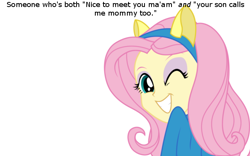 Size: 640x400 | Tagged: safe, artist:djseras, fluttershy, equestria girls, meme, one eye closed, solo, wink