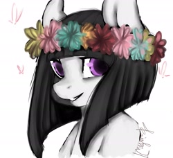 Size: 2243x2048 | Tagged: safe, artist:yukomaussi, oc, oc only, floral head wreath, flower, solo