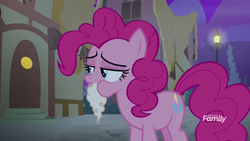 Size: 1280x720 | Tagged: safe, screencap, pinkie pie, earth pony, pony, the maud couple, female, food, mare, out of context, sad, solo, whipped cream