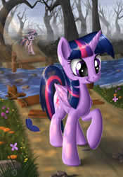 Size: 2000x2858 | Tagged: safe, artist:sirzi, derpibooru import, twilight sparkle, twilight sparkle (alicorn), alicorn, pony, death, disintegration, fanfic art, female, fridge horror, mare, raised hoof, smiling, solo, symbolism, teleportation, the implications are horrible