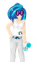 Size: 2000x3100 | Tagged: safe, artist:wintaura, dj pon-3, vinyl scratch, human, bass pone, dj pone, humanized, wub