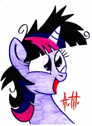 Size: 3400x4679 | Tagged: safe, artist:strongpony, derpibooru import, twilight sparkle, lesson zero, scene interpretation, solo, traditional art, twilight snapple