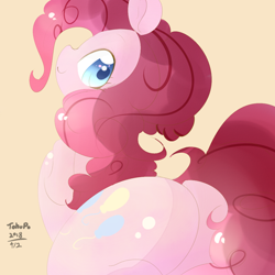 Size: 1200x1200 | Tagged: safe, artist:tohupo, pinkie pie, earth pony, pony, female, looking at you, looking back, looking back at you, mare, plot, solo