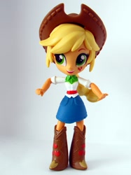 Size: 971x1295 | Tagged: safe, artist:whatthehell!?, applejack, equestria girls, boots, doll, equestria girls minis, fixed, hat, irl, merchandise, photo, shoes, toy