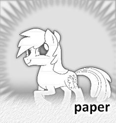Size: 276x292 | Tagged: safe, oc, oc only, oc:sketchy the notebook pony, lined paper, meta, spoilered image joke, twiface