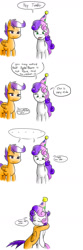 Size: 800x2400 | Tagged: safe, artist:starykrow, scootaloo, sweetie belle, ask the cmc, tumblr