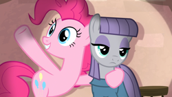 Size: 1920x1080 | Tagged: safe, screencap, maud pie, pinkie pie, earth pony, pony, the maud couple, duo, female, mare