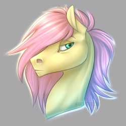 Size: 860x860 | Tagged: safe, artist:dementra369, butterscotch, fluttershy, pegasus, pony, cool, head, male, messy mane, profile, rule 63, sketch, solo, stallion