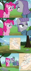 Size: 1920x4320 | Tagged: safe, edit, edited screencap, screencap, maud pie, pinkie pie, earth pony, pony, the maud couple, comic, iraq, pun