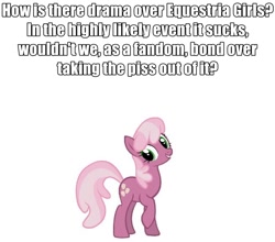 Size: 622x548 | Tagged: safe, cheerilee, equestria girls, equestria girls drama, meta, obligatory pony, text