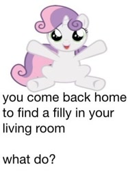 Size: 260x347 | Tagged: safe, sweetie belle, bronybait, cute, daaaaaaaaaaaw, diasweetes, meta, text