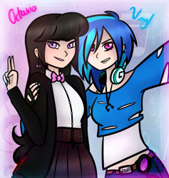 Size: 1942x2046 | Tagged: safe, artist:katedoof, dj pon-3, octavia melody, vinyl scratch, human, humanized, selfie